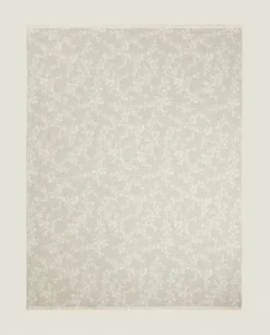 ZARA Home Floral Jacquard Blanket