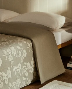 ZARA Home Floral Jacquard Duvet Cover