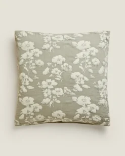 ZARA Home Floral Jacquard Pillowcase