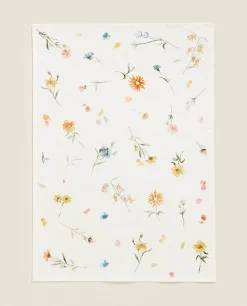 ZARA Home Floral Print Cotton Kitchen Towel (Pack Of 2)