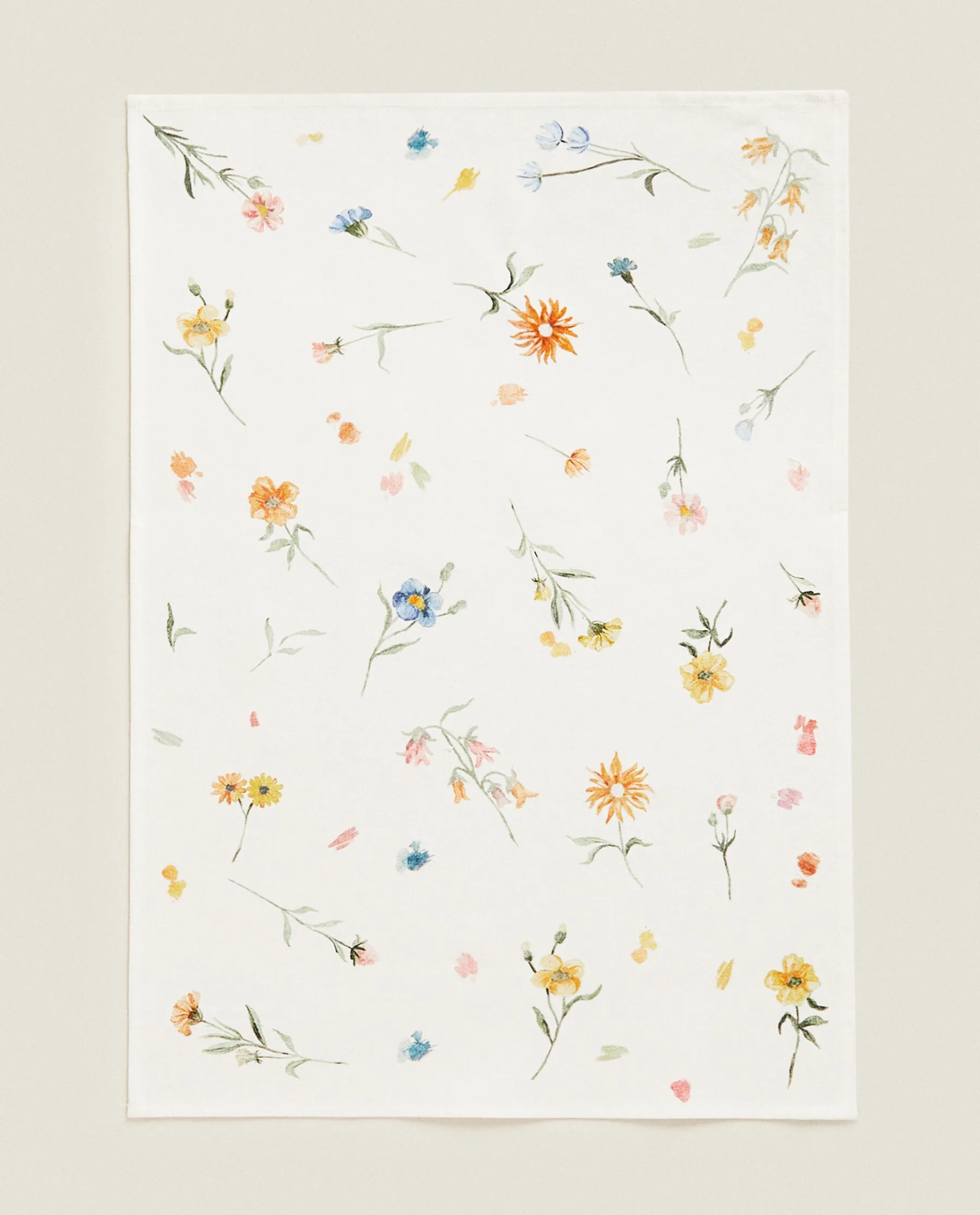 ZARA Home Floral Print Cotton Kitchen Towel (Pack Of 2)