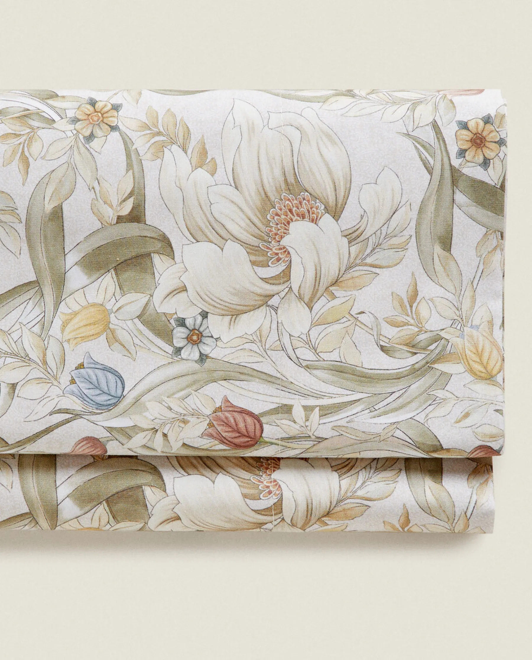ZARA Home Floral Print Flat Sheet
