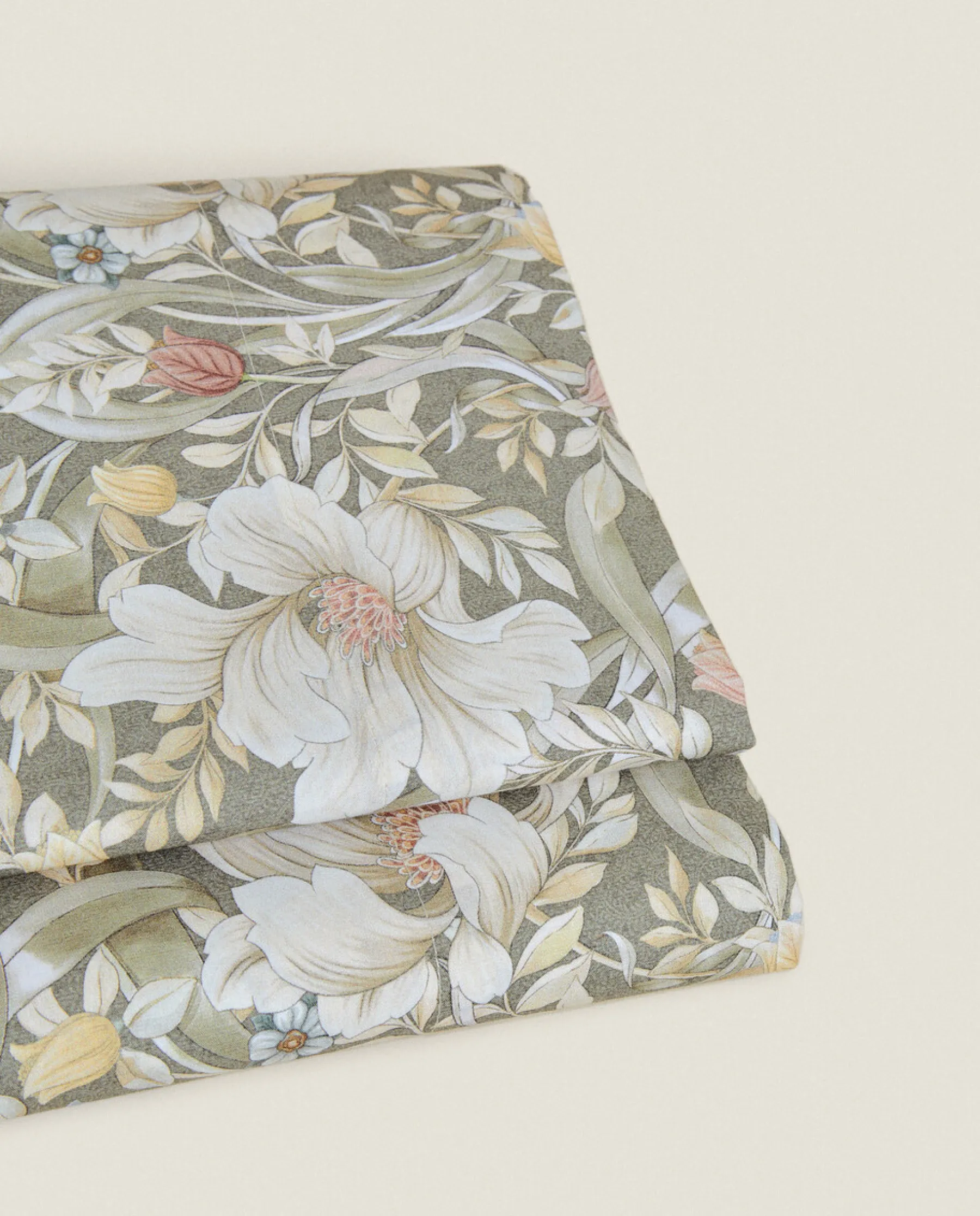 ZARA Home Floral Print Flat Sheet