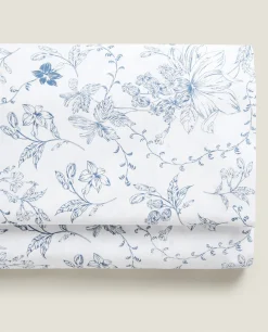 ZARA Home Floral Print Flat Sheet