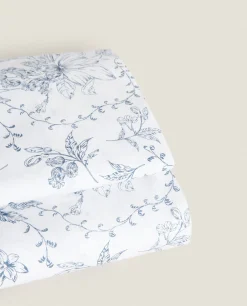 ZARA Home Floral Print Flat Sheet