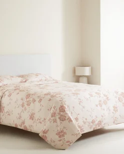 ZARA Home Floral Print Flat Sheet