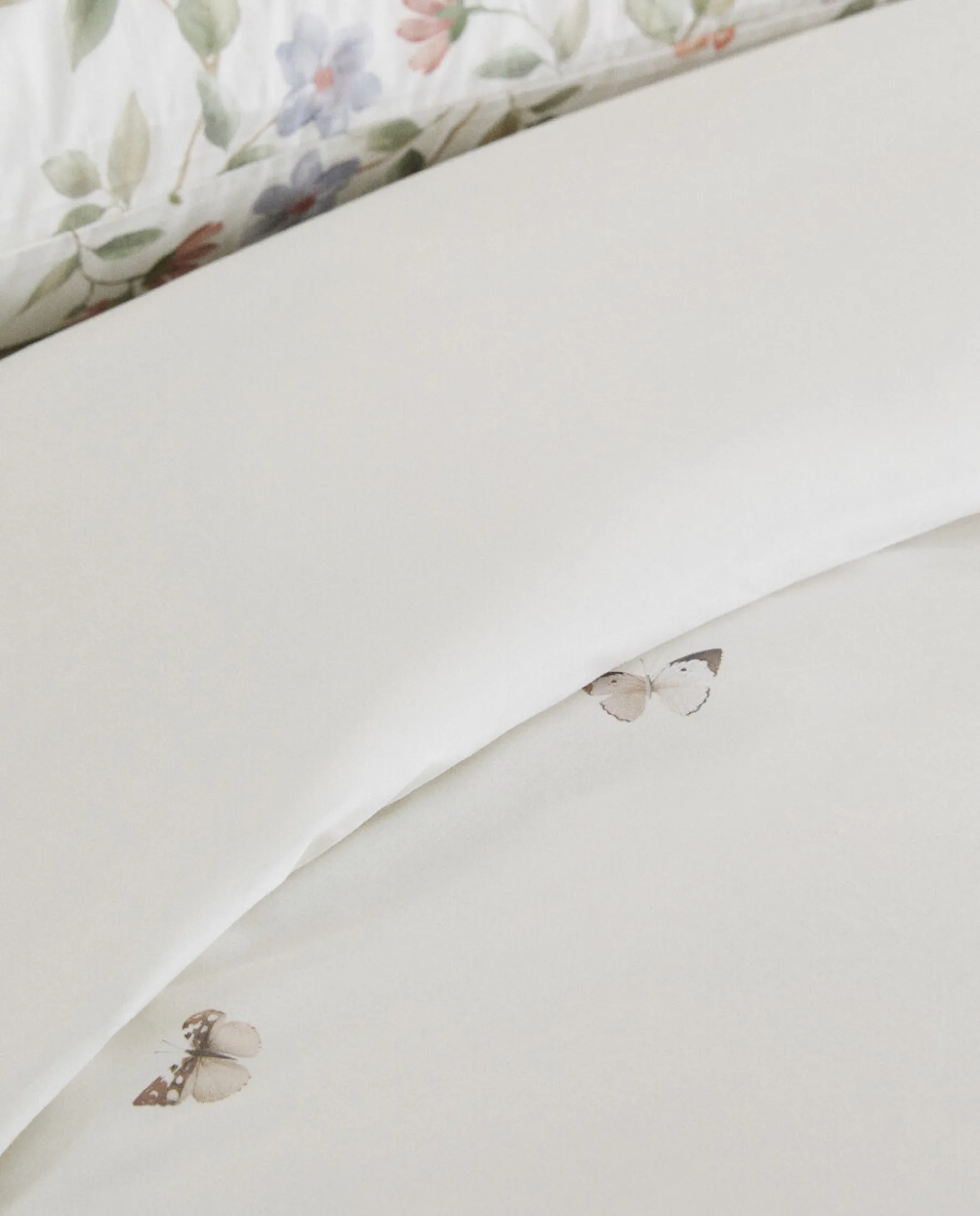ZARA Home Flower And Butterfly Print Duvet Cover