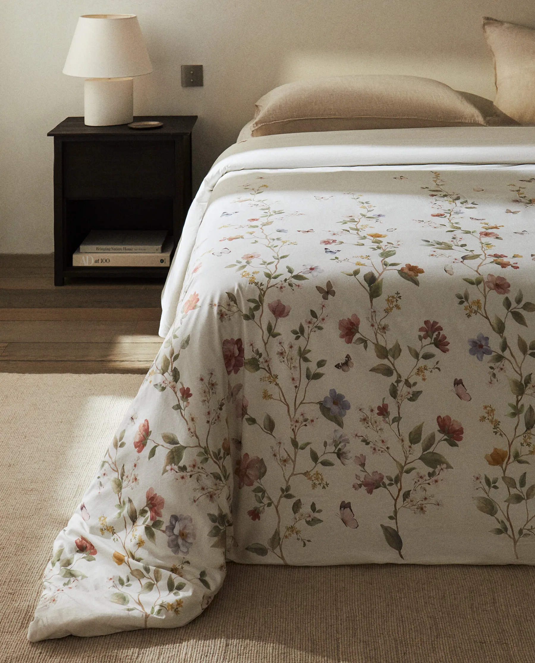 ZARA Home Flower And Butterfly Print Duvet Cover
