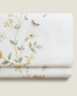 ZARA Home Flower And Butterfly Print Top Sheet