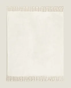 ZARA Home Fringed Soft-Touch Blanket