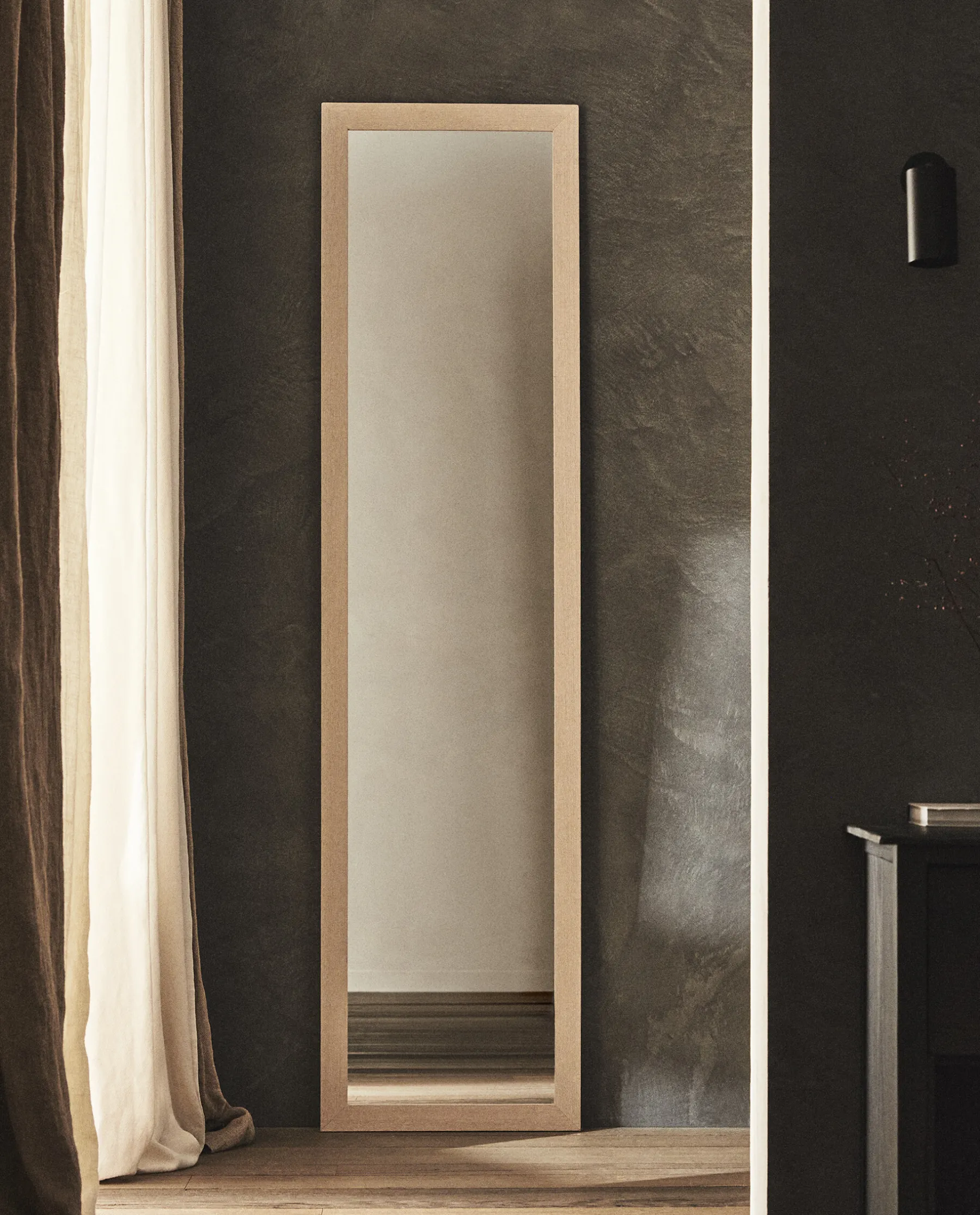 ZARA Home Full-Length Mirror With Linen Frame