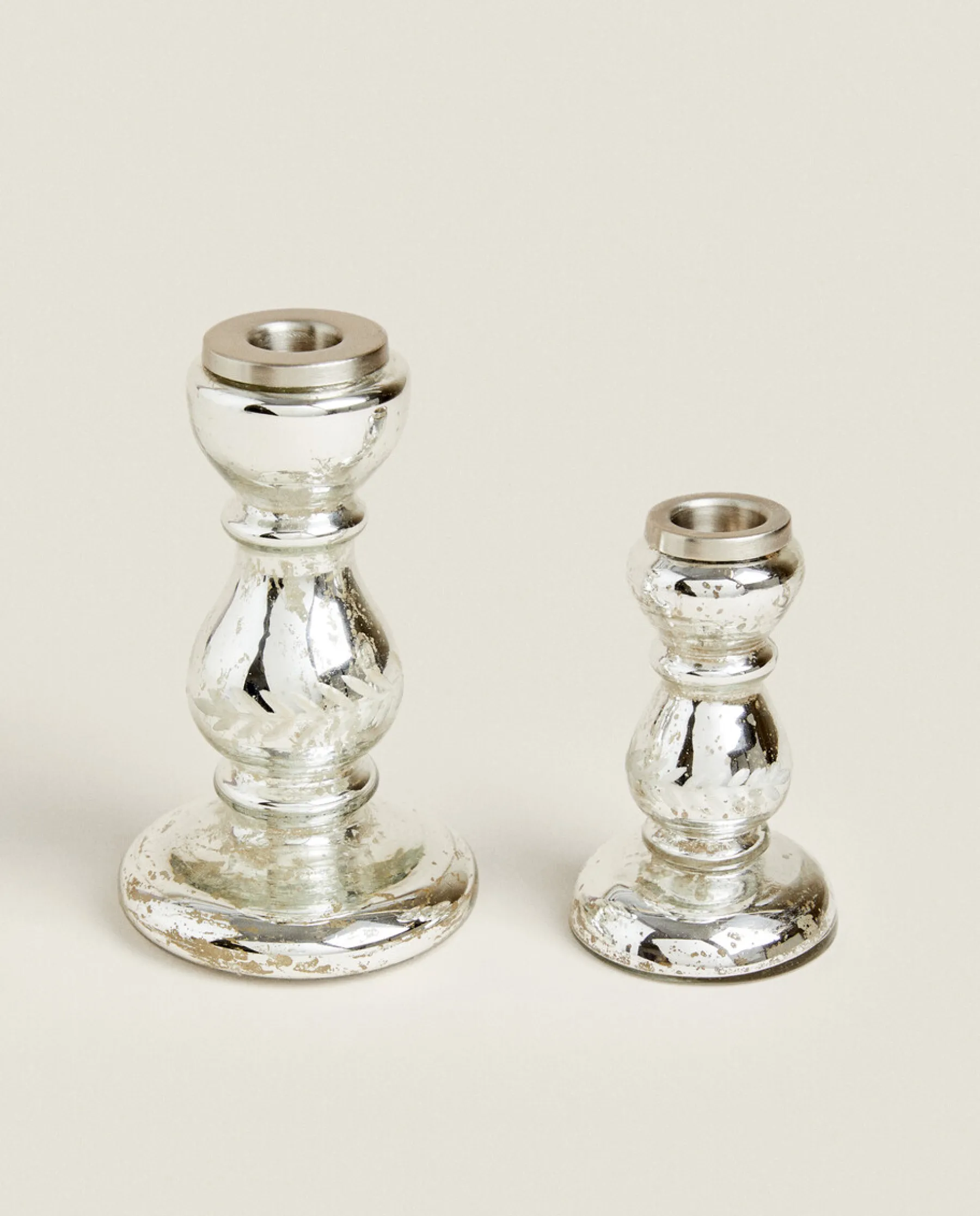 ZARA Home Geometric Glass Candlestick