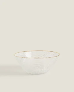 ZARA Home Glass Bowl With Raised Detail