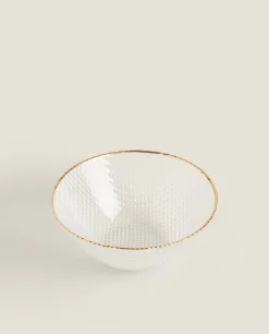 ZARA Home Glass Bowl With Raised Detail