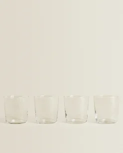 ZARA Home Glass Soft Drink Tumblers (Pack Of 4)