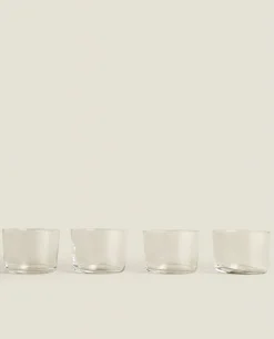 ZARA Home Glass Tumbler (Pack Of 4)