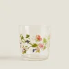 ZARA Home Glass Tumbler With Floral Design