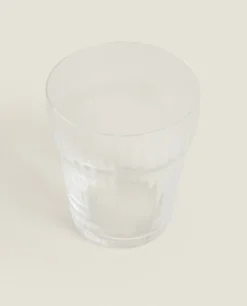 ZARA Home Glass Tumbler With Line Design