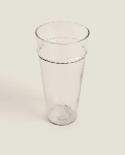 ZARA Home Glass Vase With Border