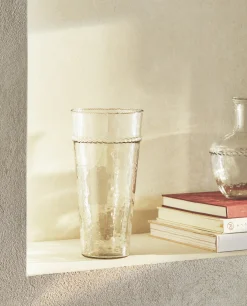 ZARA Home Glass Vase With Border