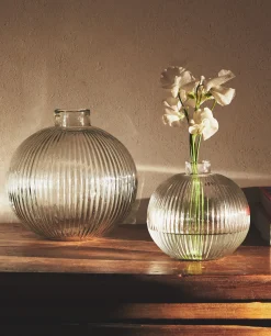 ZARA Home Glass Vase With Lines