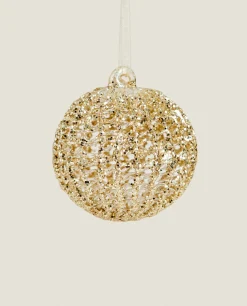 ZARA Home Glittery Glass Christmas Ball Decoration