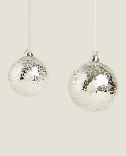 ZARA Home Glittery Glass Christmas Ball Decoration