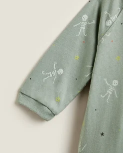 ZARA Home Halloween Baby Romper With Skeletons