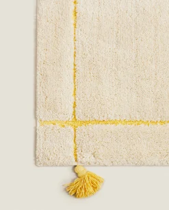 ZARA Home Kids' Check And Tassels Rug