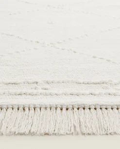 ZARA Home Kids' Diamond Chenille Rug With Fringing