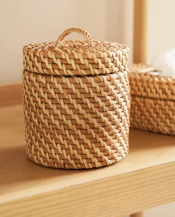 ZARA Home Kids' Rattan Hamper With Lid