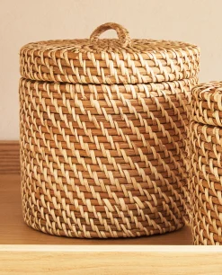 ZARA Home Kids' Rattan Hamper With Lid