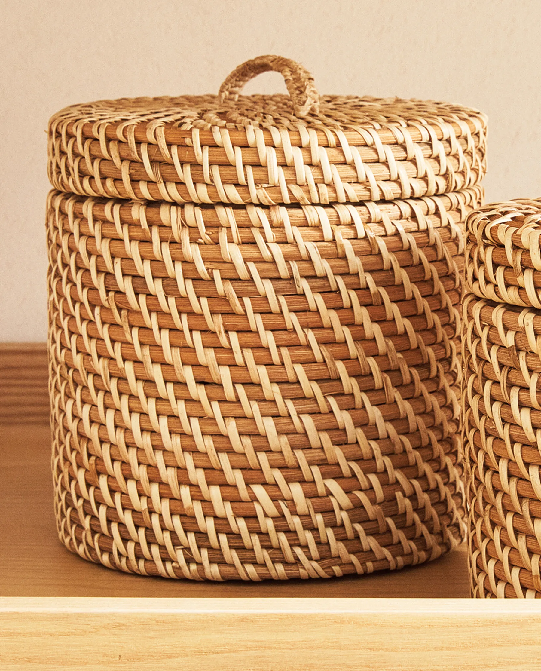ZARA Home Kids' Rattan Hamper With Lid