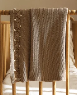 ZARA Home Knit Blanket With Border
