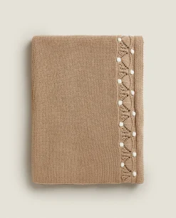 ZARA Home Knit Blanket With Border