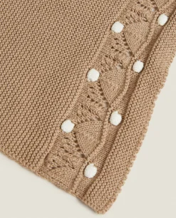 ZARA Home Knit Blanket With Border