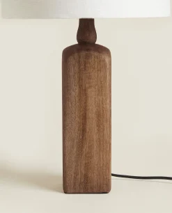 ZARA Home Lamp With Wooden Base