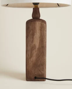 ZARA Home Lamp With Wooden Base