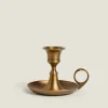 ZARA Home Large Golden Candlestick