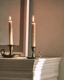 ZARA Home Large Golden Candlestick