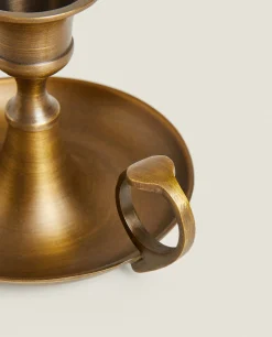 ZARA Home Large Golden Candlestick