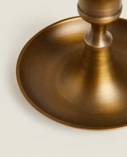 ZARA Home Large Golden Candlestick
