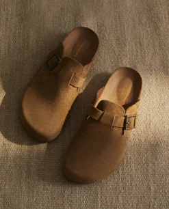 ZARA Home Leather Clogs With Buckle