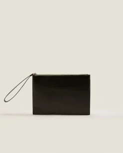 ZARA Home Leather Clutch Bag