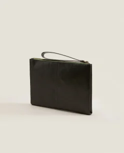 ZARA Home Leather Clutch Bag