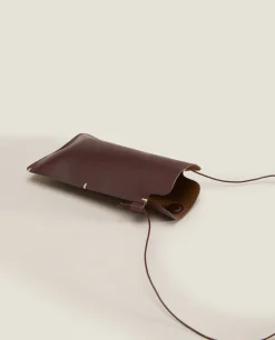ZARA Home Leather Mobile Phone Case With Backstitching Detail