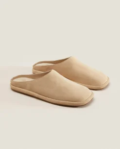 ZARA Home Leather Mule Slippers