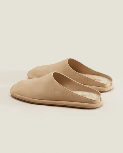ZARA Home Leather Mule Slippers