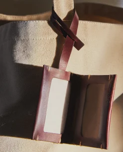 ZARA Home Leather Travel Label