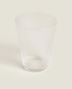 ZARA Home Lined Design Glass Tumbler